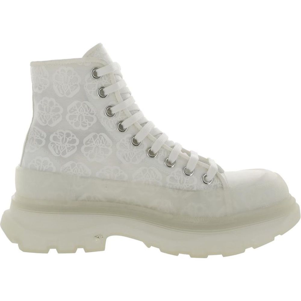 Alexander McQueen Womens Ivory Lifestyle Chunky Transparent Booties Shoes New - Picture 3 of 3